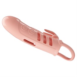2,5 cm Dolgu Uzatmalı Titreşimli Penis Kılıfı Prezervatif Vibratör