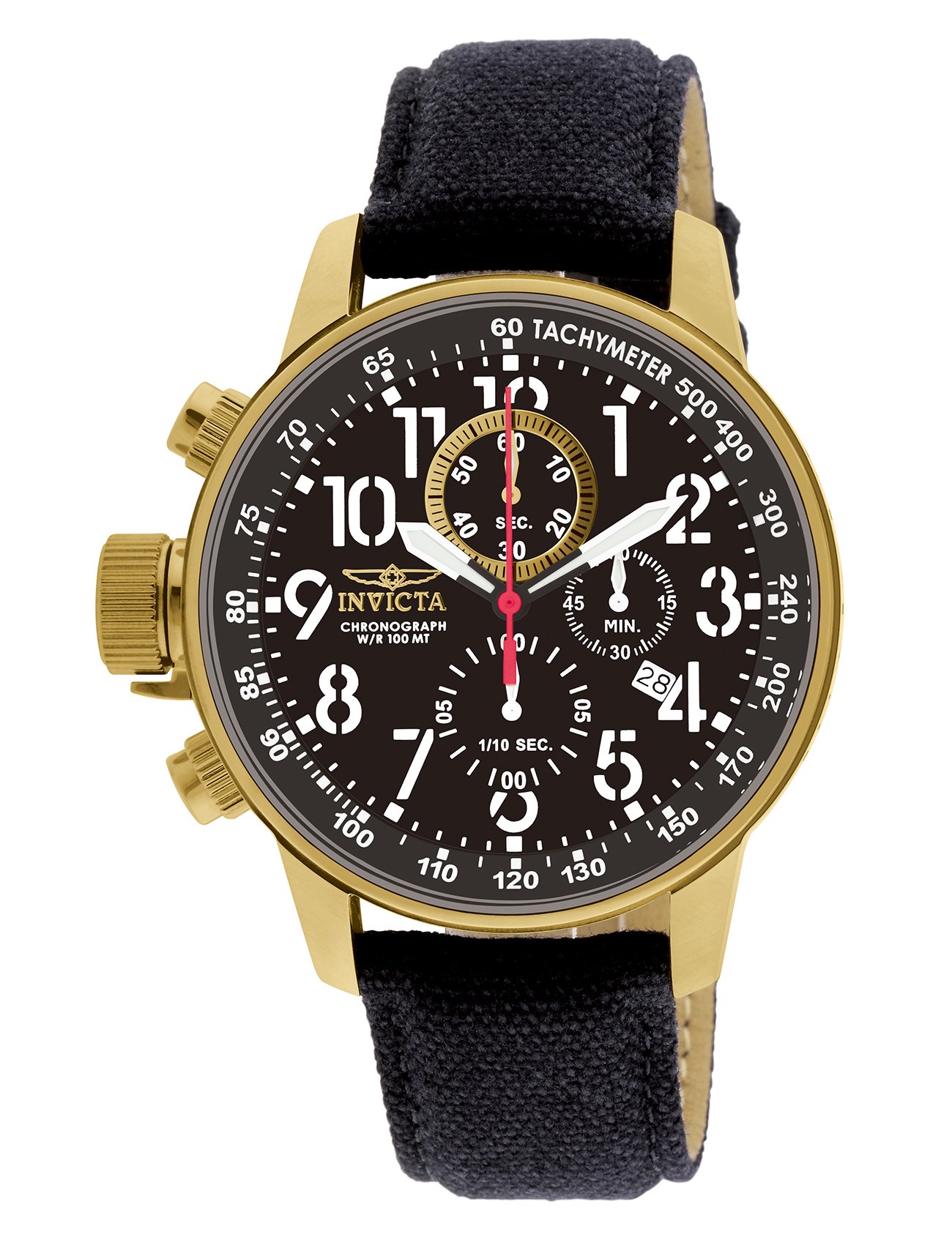 INVICTA I-Force Men 46mm Stainless Steel Gold Black dial VD57 Quartz