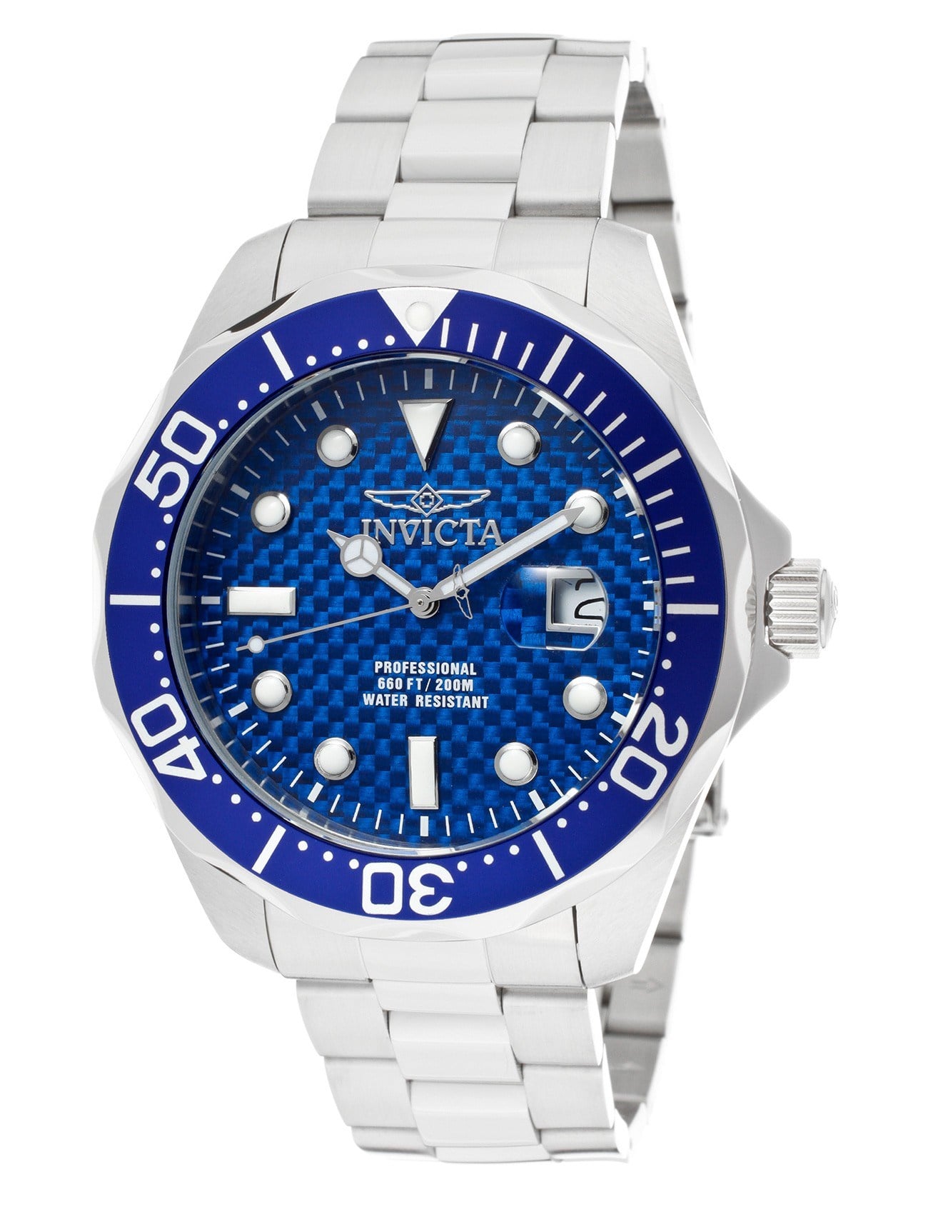 INVICTA Pro Diver Men 47mm Stainless Steel Steel Blue dial PC32 Quartz