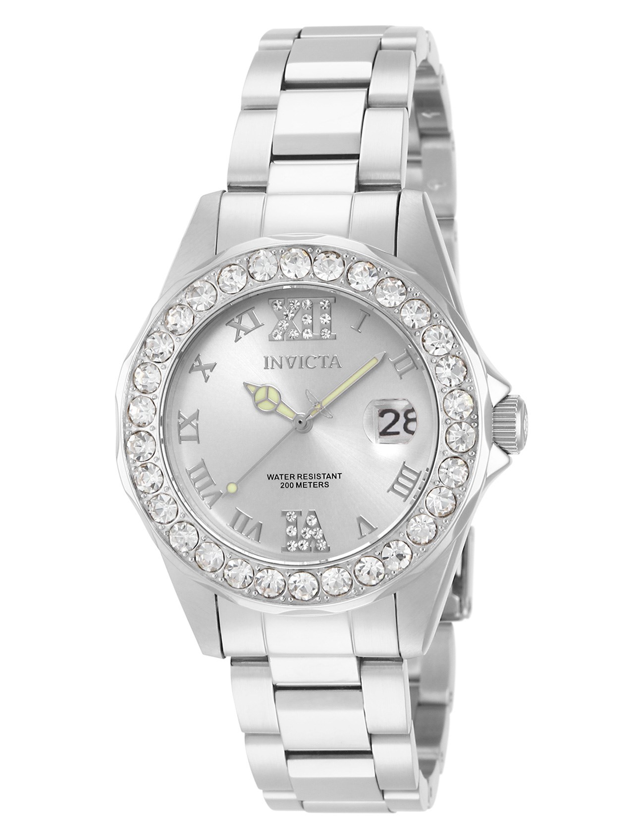 INVICTA Pro Diver Lady 38mm Stainless Steel Steel Silver dial PC32 Quartz