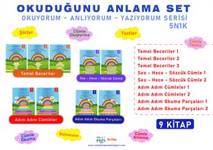 OKUDUĞUNU ANLAMA 5N1K OKUYORUM ANLIYORUM YAZIYORUM 9 CİLT
