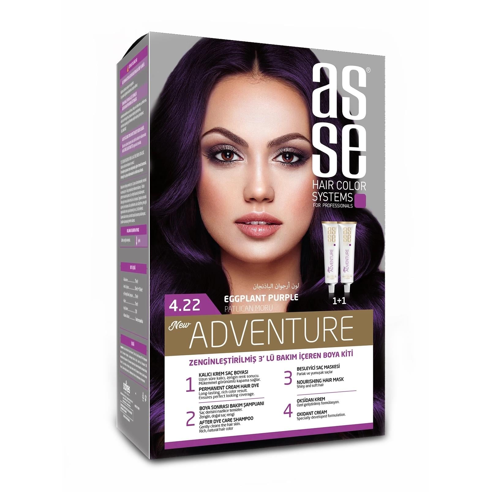 ASSE SAÇ BOYASI 4.22 PATLICAN MORU