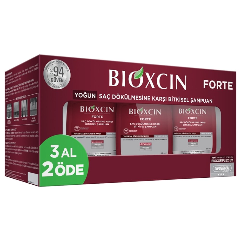 BİOXCİN FORTE ŞAMPUAN 3 AL 2  ÖDE ( TÜM SAÇLAR )