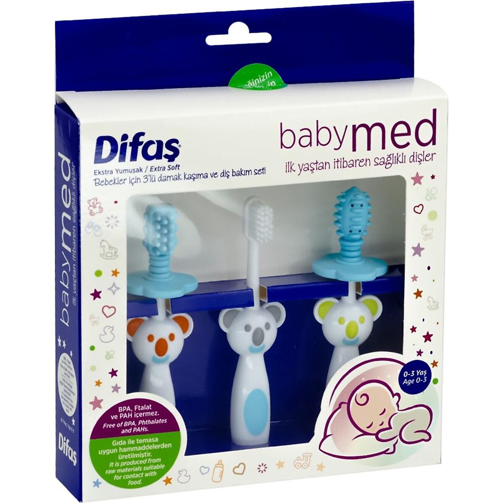 DİFAŞ BABY MED AĞIZ BAKIM SETİ ( MAVİ ) ( 512339 )