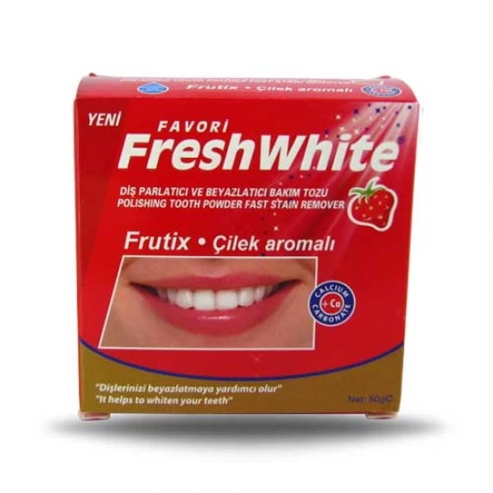 FRESH WHITE DİŞ PARLATMA TOZU ÇİLEK AROMALI