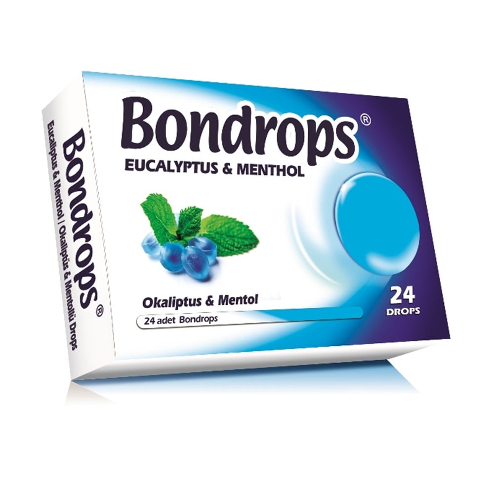 BONDROPS PASTİL OKALİPTÜS-NANE&MENTHOL  24'LÜ