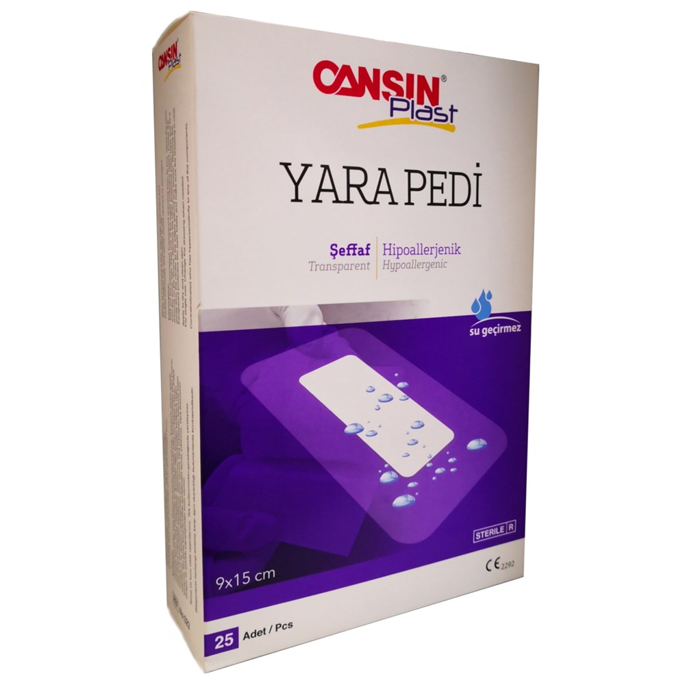 CANSIN 9 CM X 15 CM ŞEFFAF YARA PEDİ KOD: 523