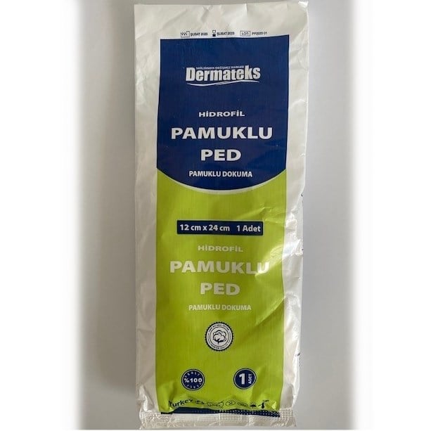 DERMATEKS PAMUKLU PED 12 CM X 24 CM
