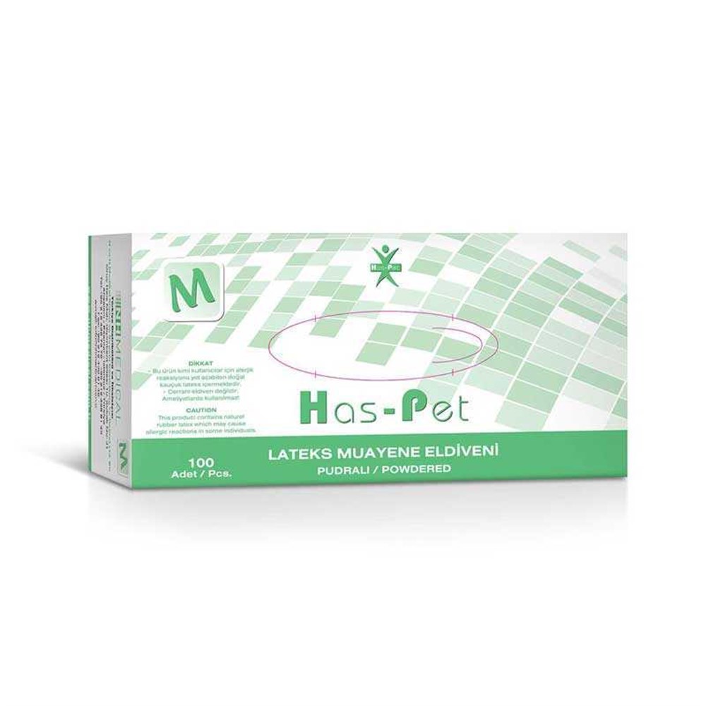 ELDİVEN LATEKS PUDRALI HASPET MEDIUM 100'LÜ