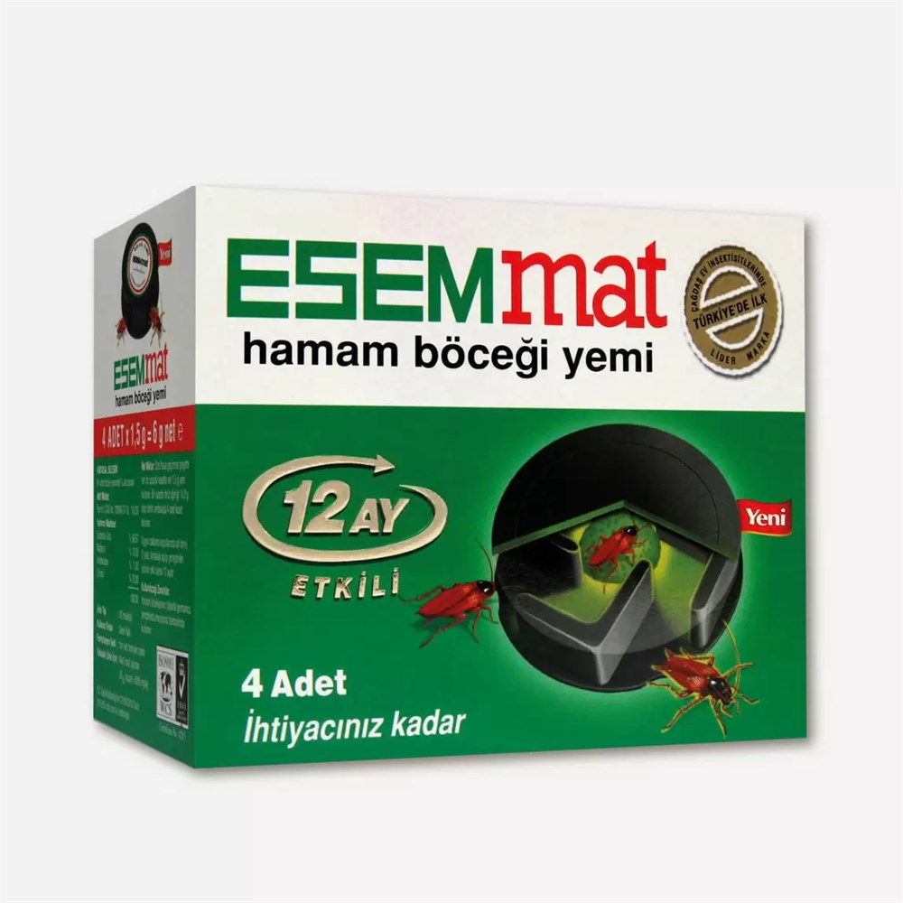 ESEMMAT HAMAM BÖCEĞİ YEMİ 4'LÜ 12 AY ETKİLİ