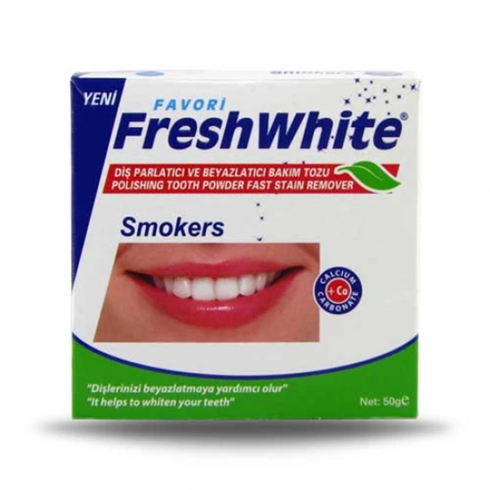 FRESH WHITE DİŞ PARLATMA TOZU SMOKERS