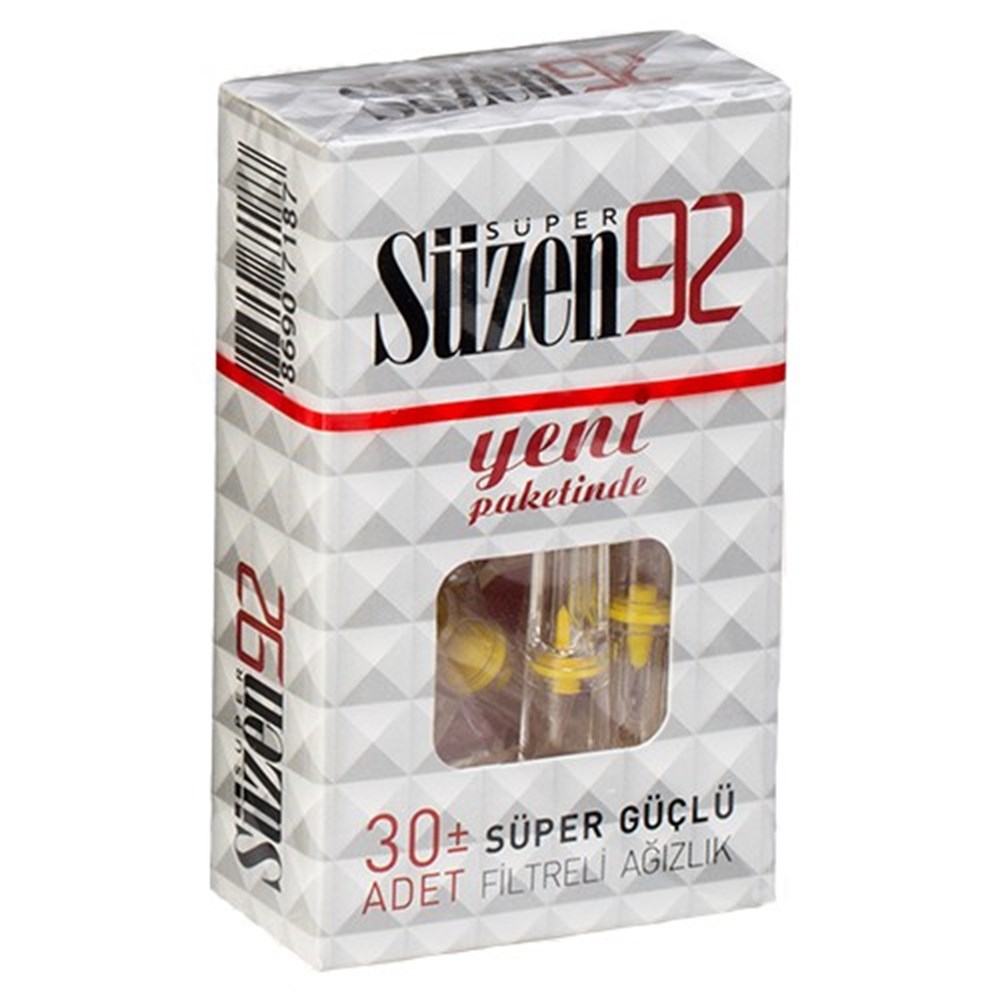 SÜZEN 92 SİGARA FİLTRESİ AĞIZLIK NORMAL 30'LU