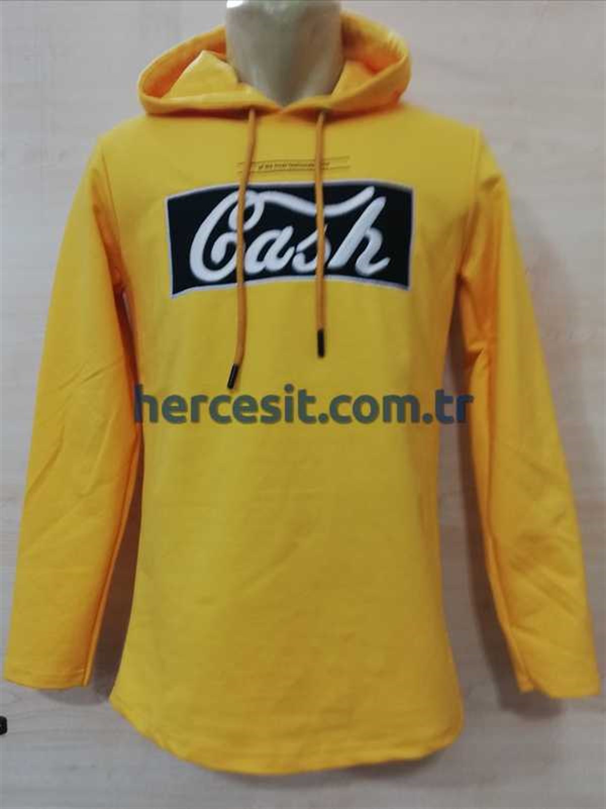 Cash Baskılı Kapşonlu Sweat