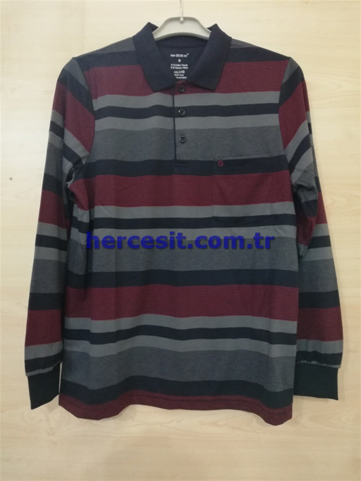 Ercan Triko Çizgili Mevsimlik Sweat (M-L-XL-XXL)