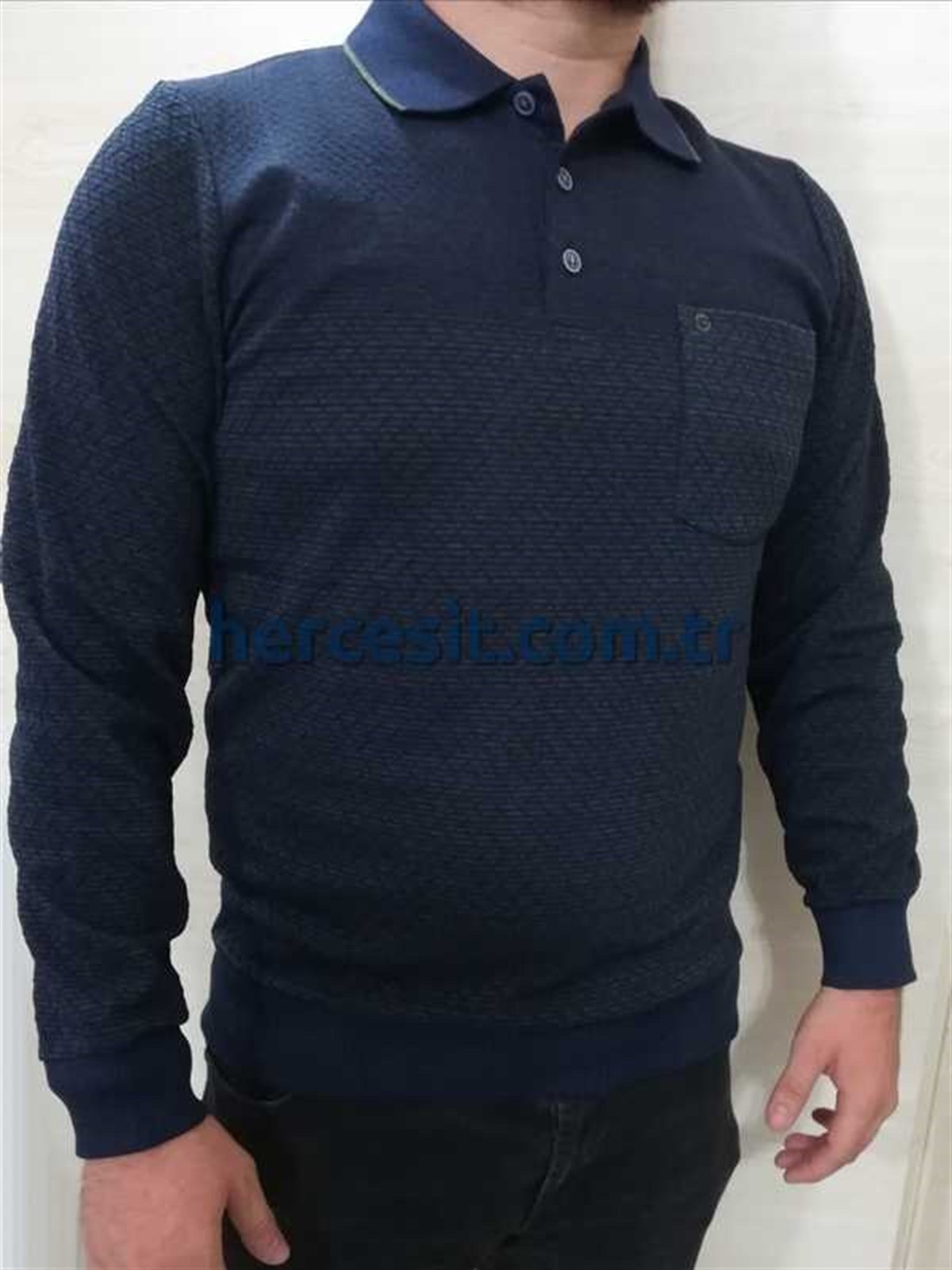 Ercan Triko Yakalı Mevsimlik Sweat