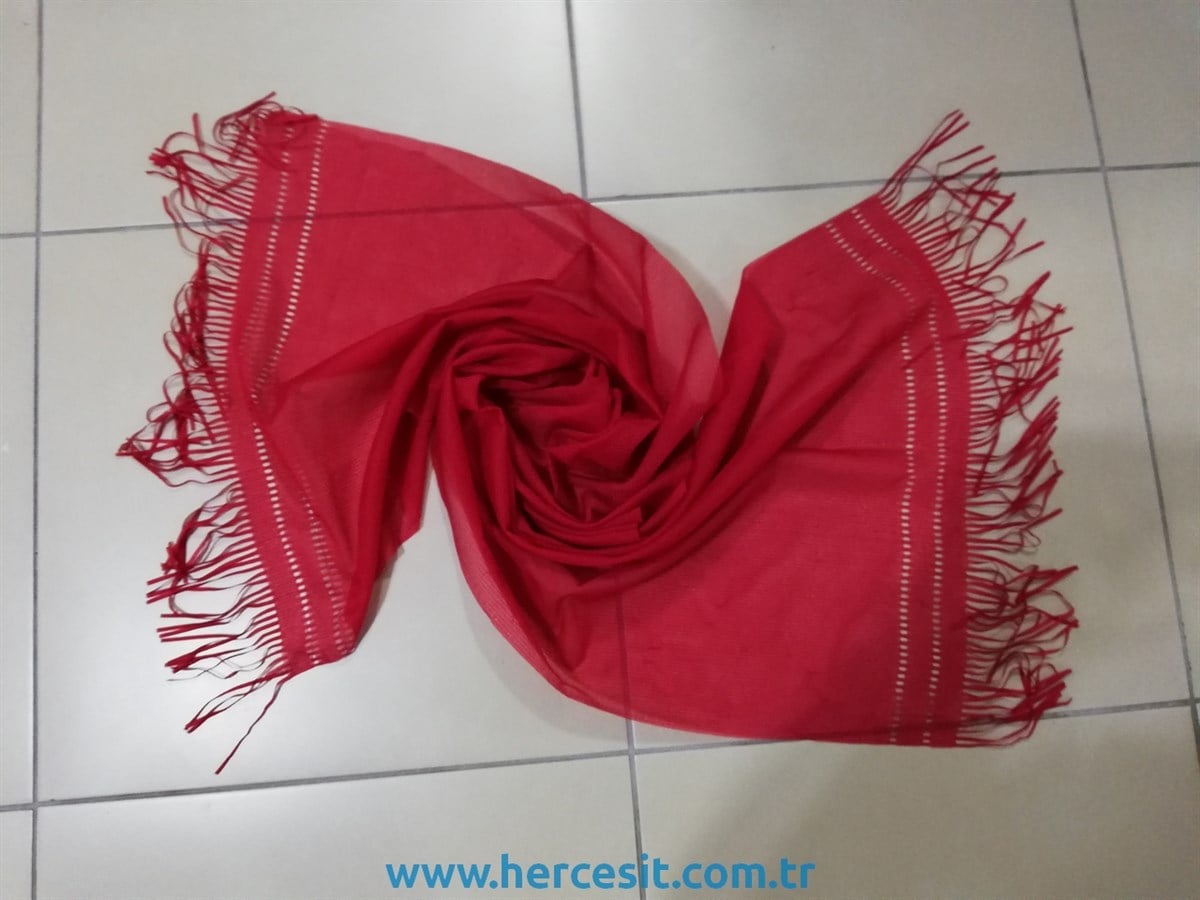 Kırmızı Tül Şal