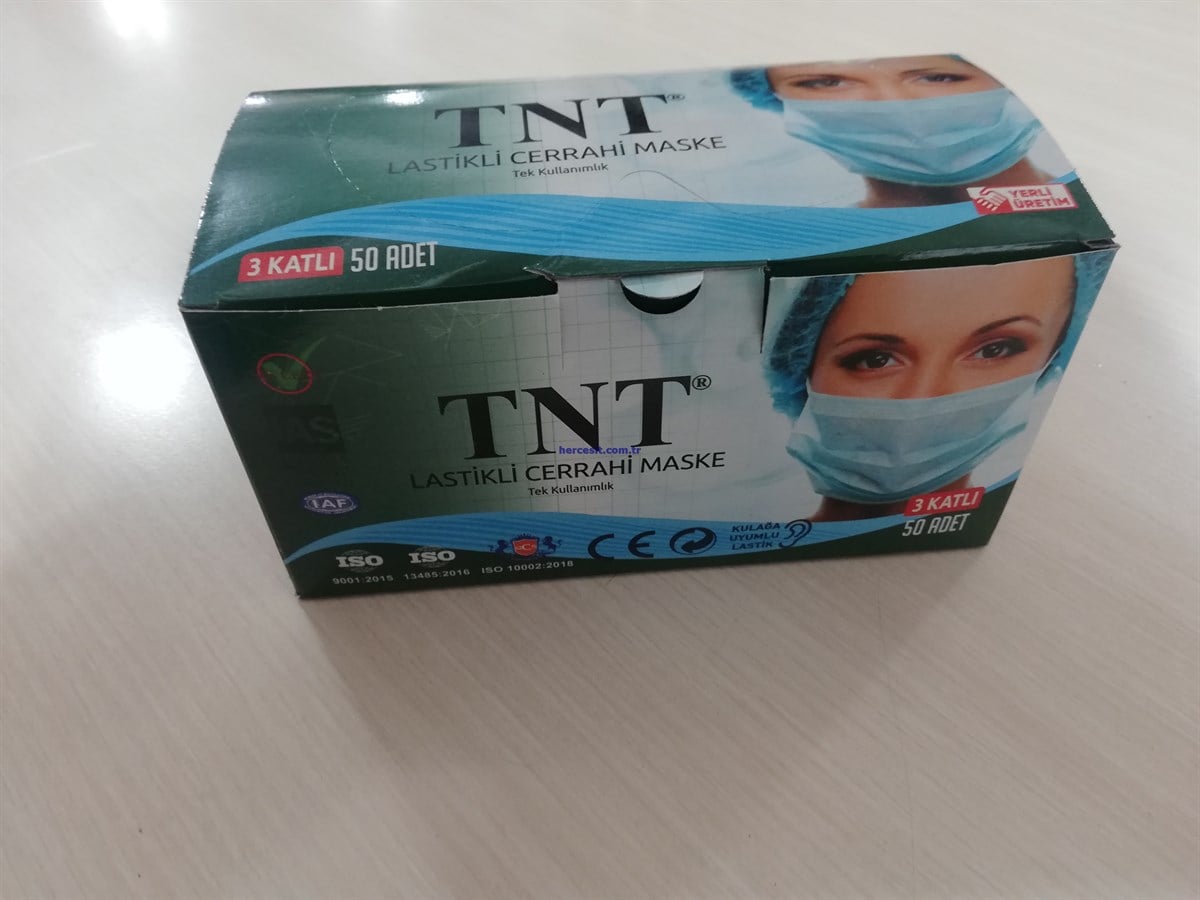 Tnt Telli 50'li Cerrahi Maske 200 Adet 4 Paket