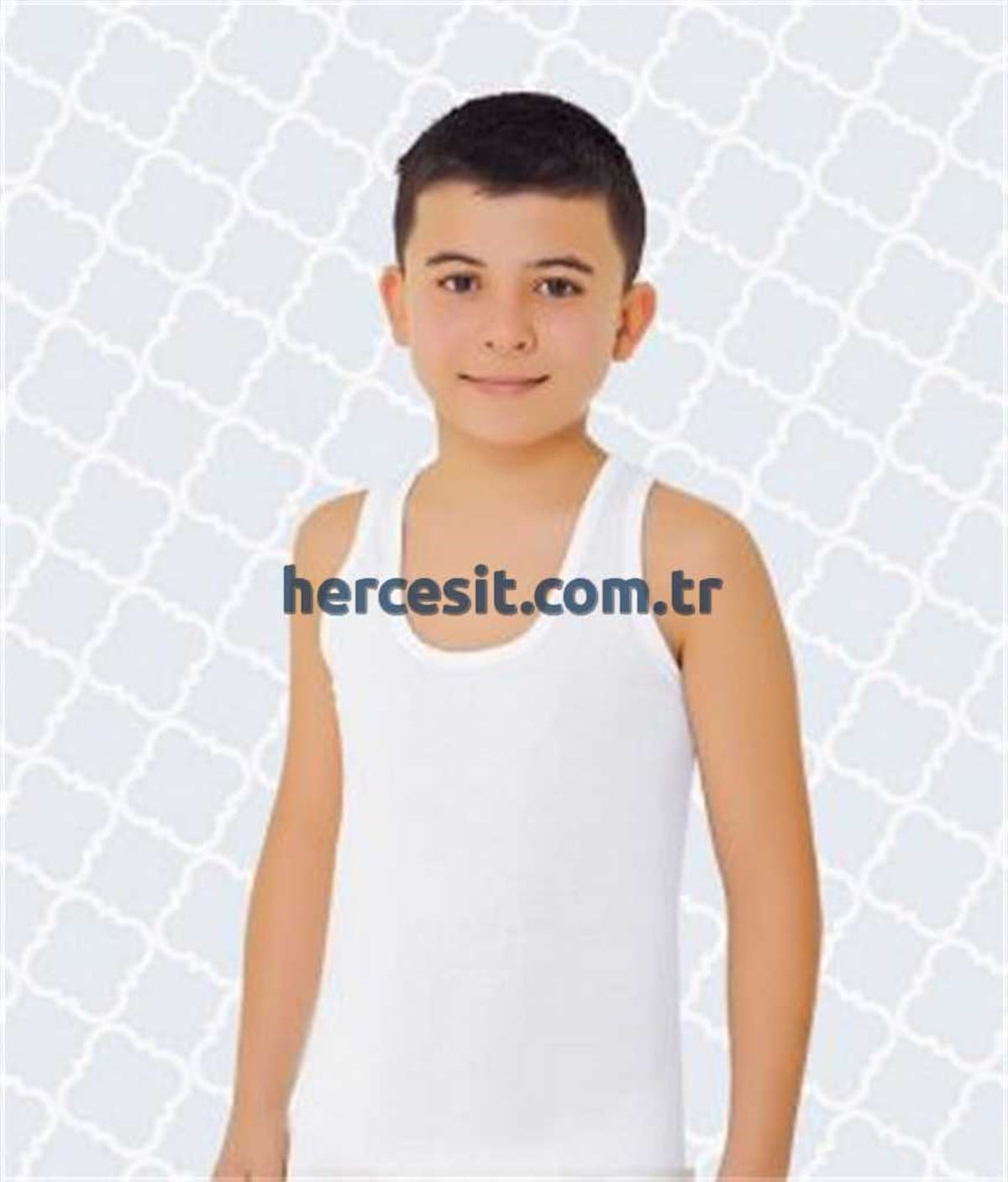 Tutku Erkek Çocuk Beyaz Penye Atlet