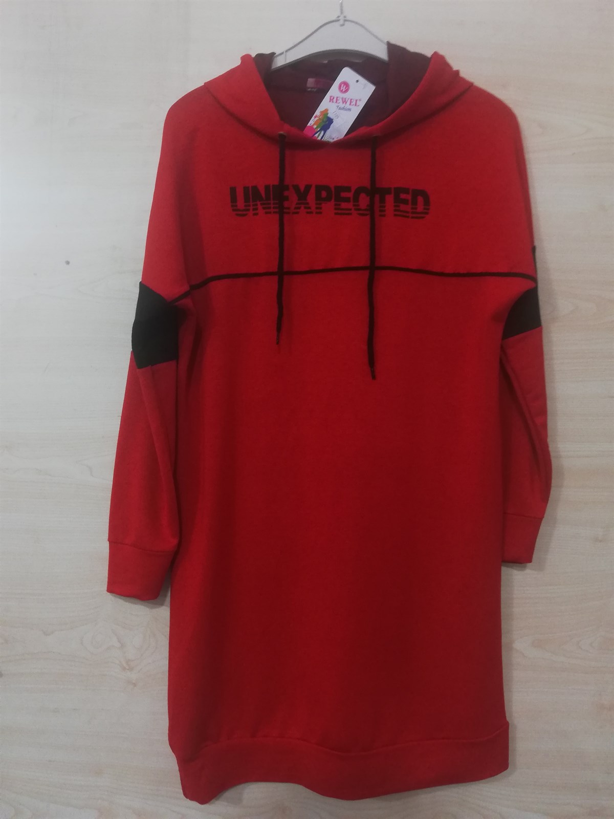 Unexpected Baskılı Kapşonlu Tunik