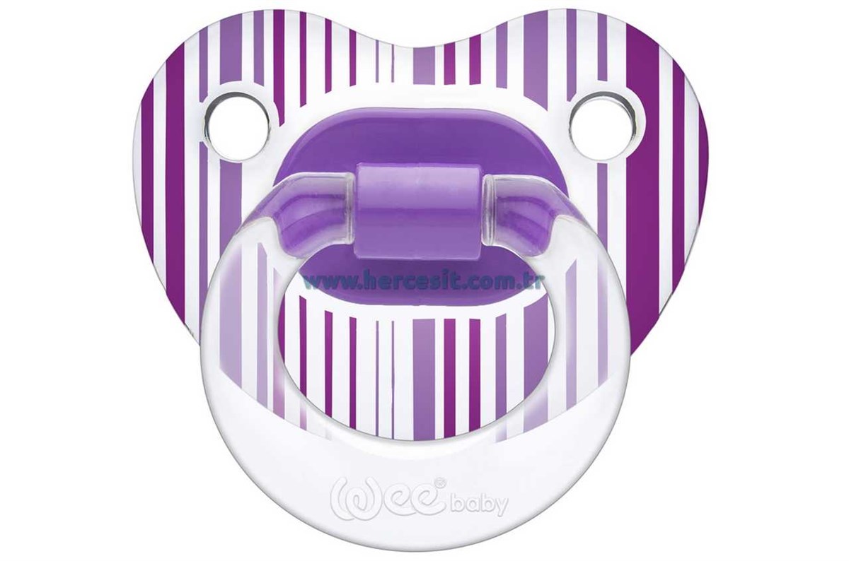 Wee Baby Şeffaf Desenli Damaklı Emzik No:1