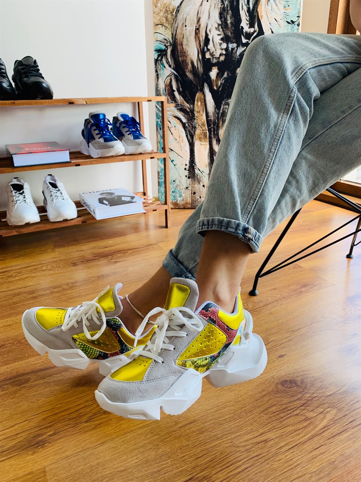 Sarı Sneakers Pirlo Kadın Spor Ayakkabı