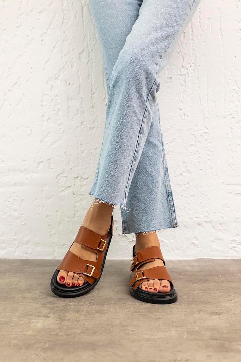 Taba 4 cm Taban Kadın Sandalet Forse 