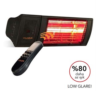 Goldsun Supra Plus 2000W Az Işıklı Uzaktan Kumandalı Su Korumalı Açık Alan Elektrikli Infrared Isıtıcı