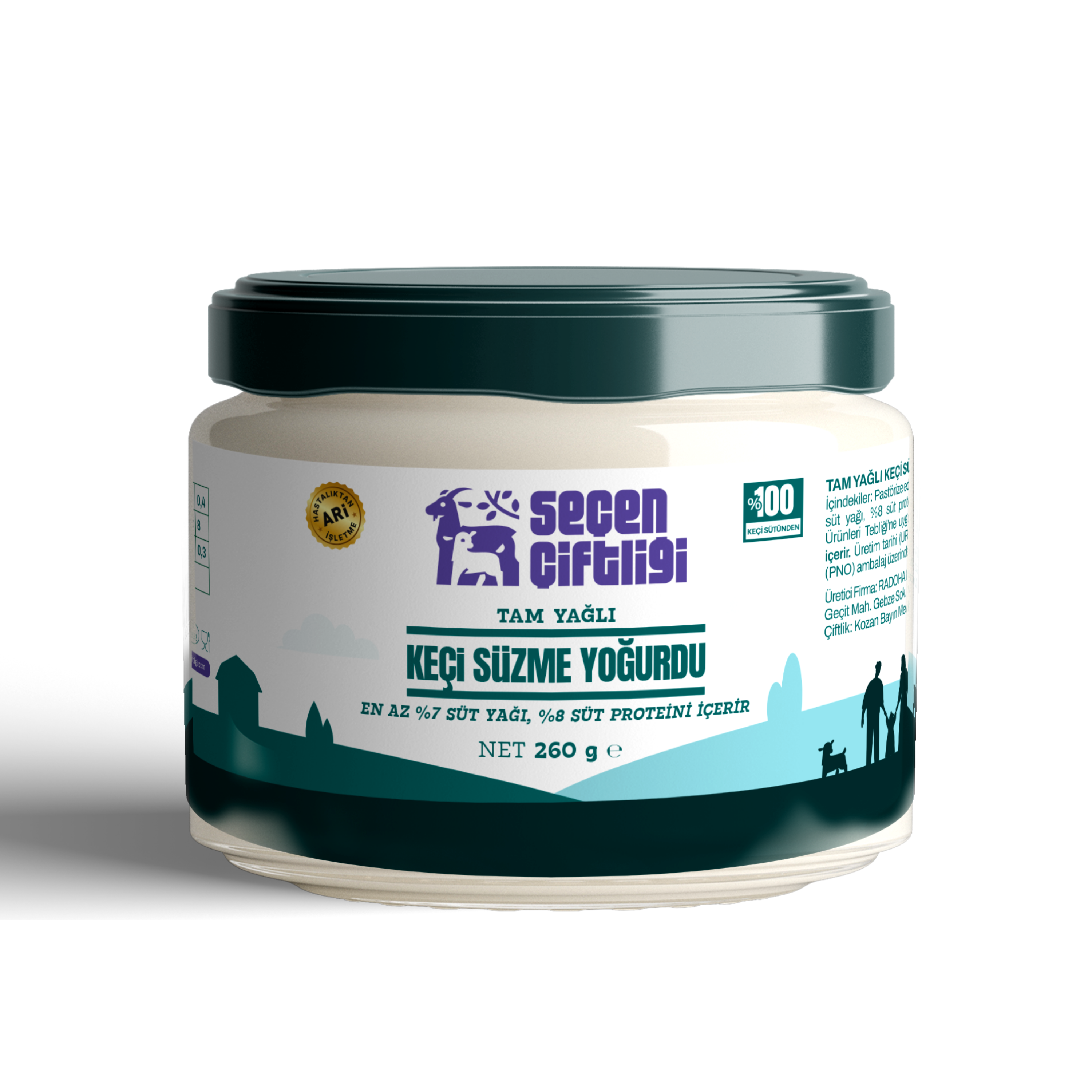 Keçi Süzme Yoğurdu 260 g Tam Yağlı
