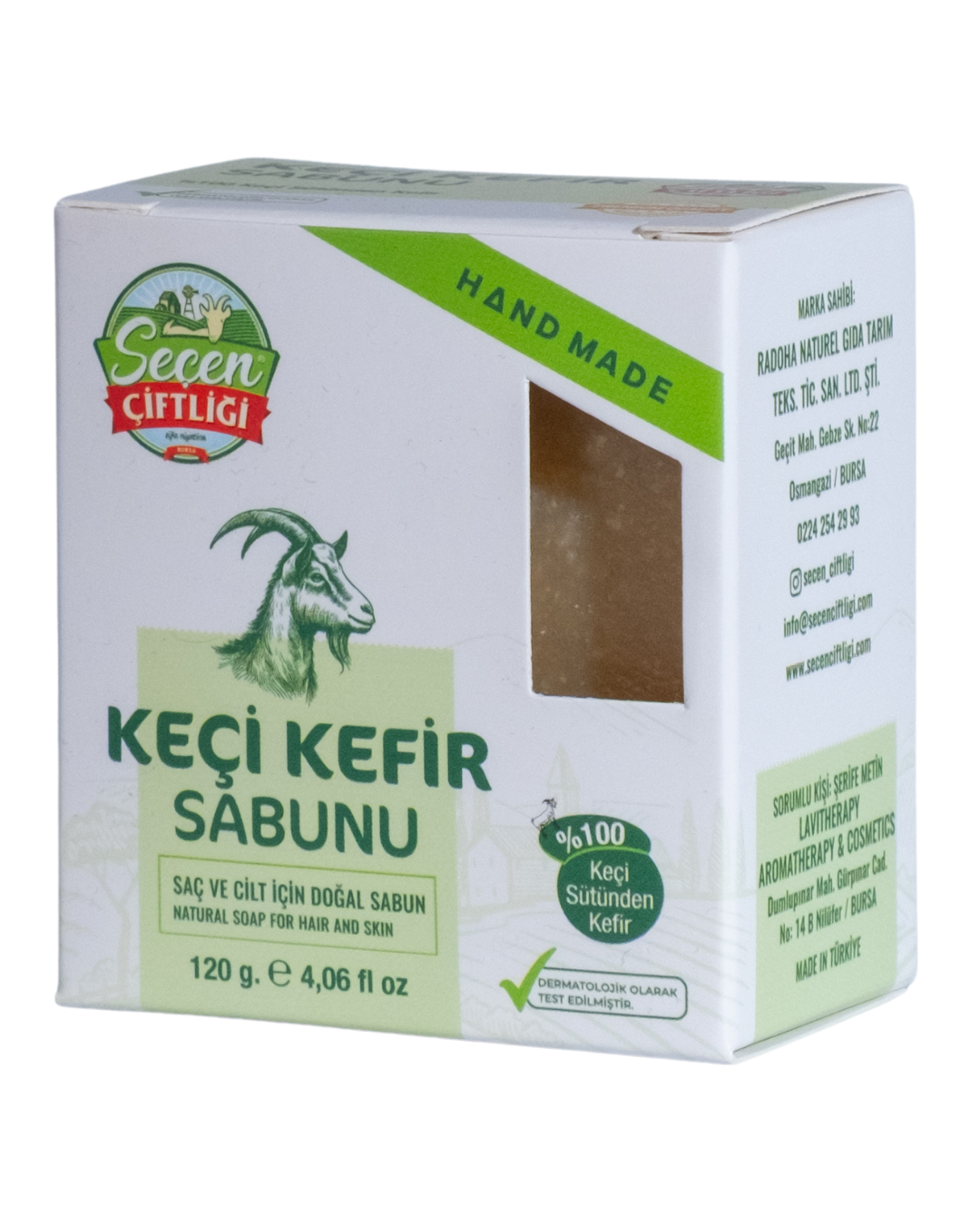 Seçen Çiftliği Keçi Kefir Sabunu 120g – Doğal ve Besleyici Cilt Bakımı