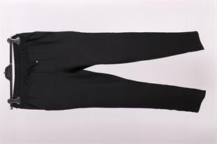 PANTOLONErkek Siyah Yandan Cepli Beli Lastikli Bağcıklı  Keten Jogger PantolonACLASSICS