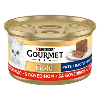 Gourmet Gold Kıyılmış Sığır Etli Kedi Konservesi 85gr -mamayolda
