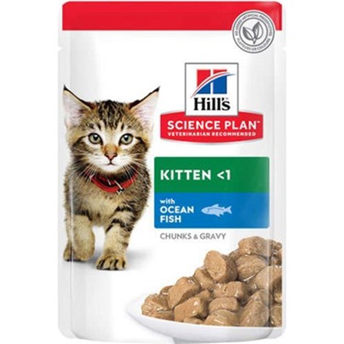Hills Chunks in Gravy Kitten Balıklı Yavru Kedi Yaş Maması 85 gr-mamayolda