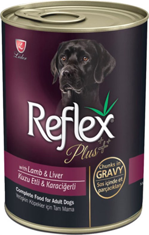 Reflex Plus Kuzulu Karaciğerli Soslu Köpek Konservesi-mamayolda