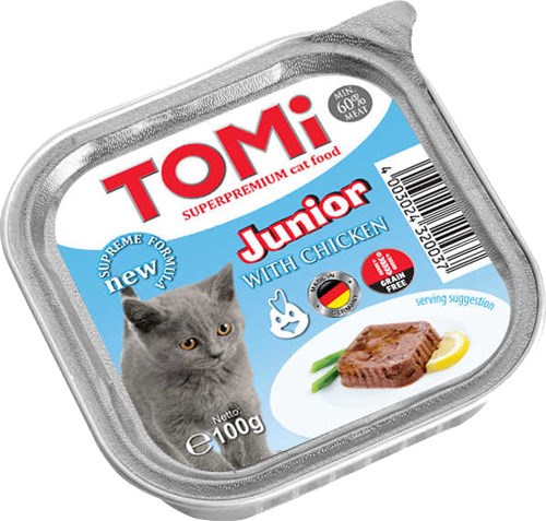 Tomi Junior Tavuklu Pate Yavru Kedi Yaş Maması 100gr-mamayolda