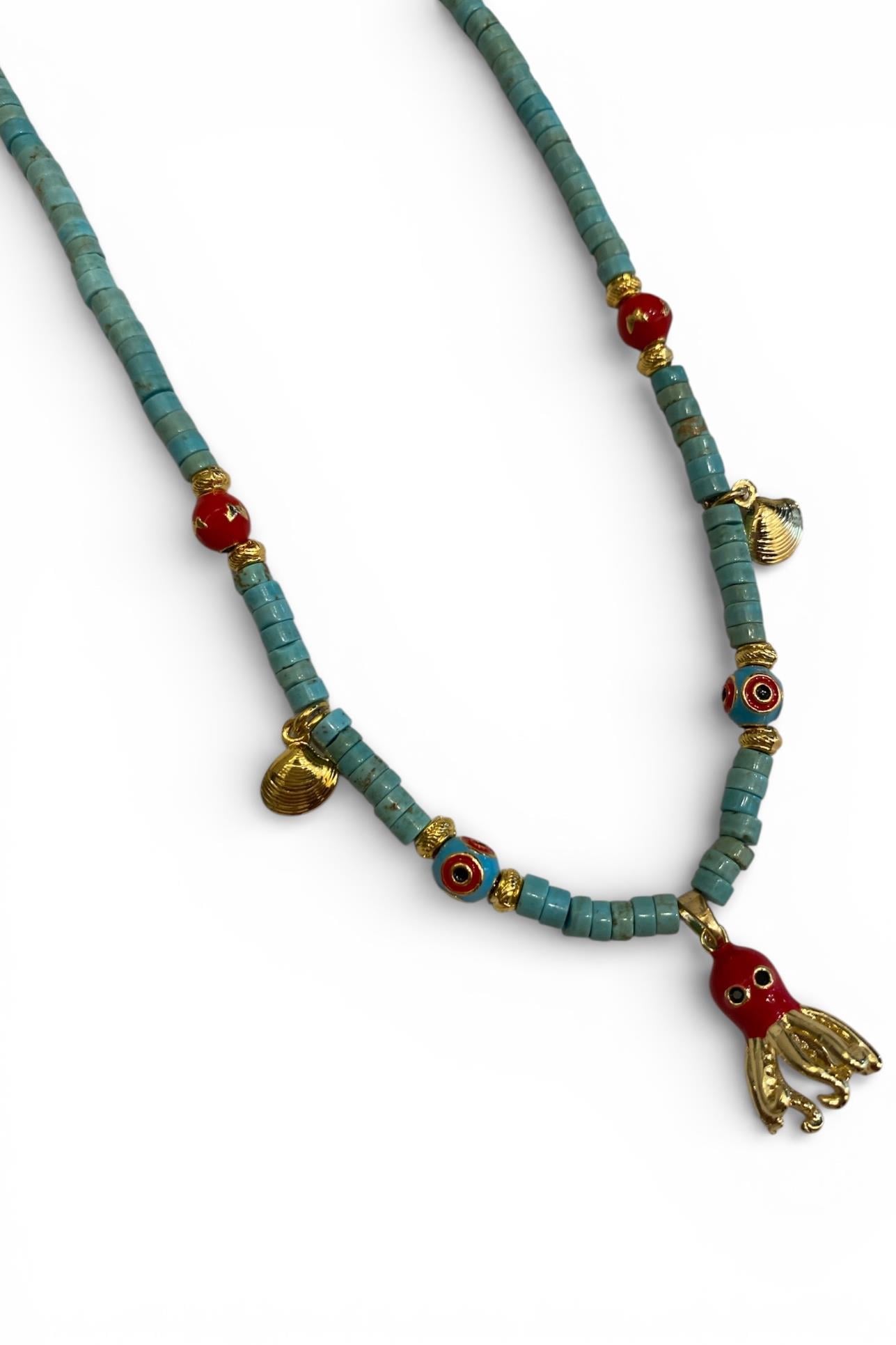 Doğaltaş Ahtapot Kolye