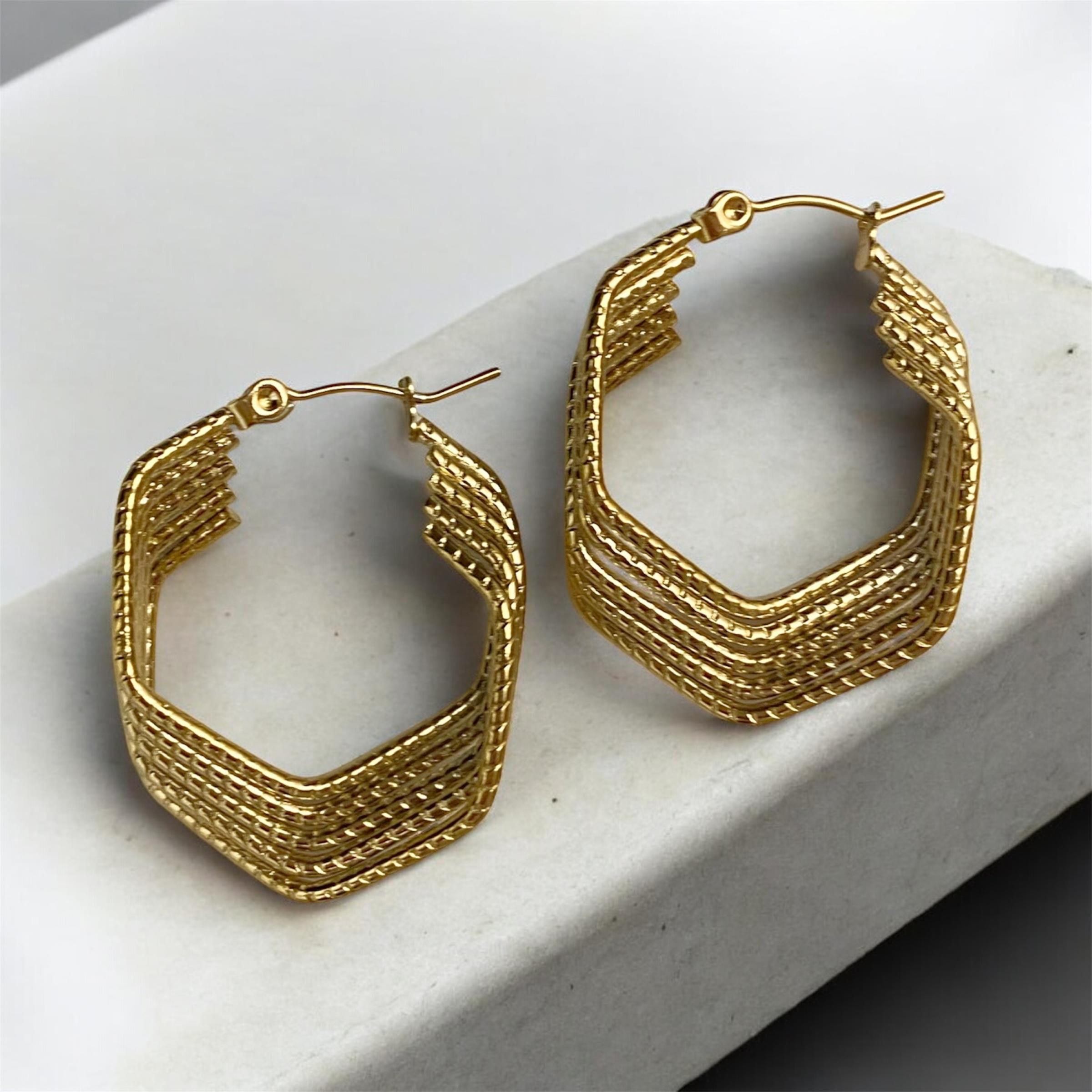 Geometrik Halka Küpe