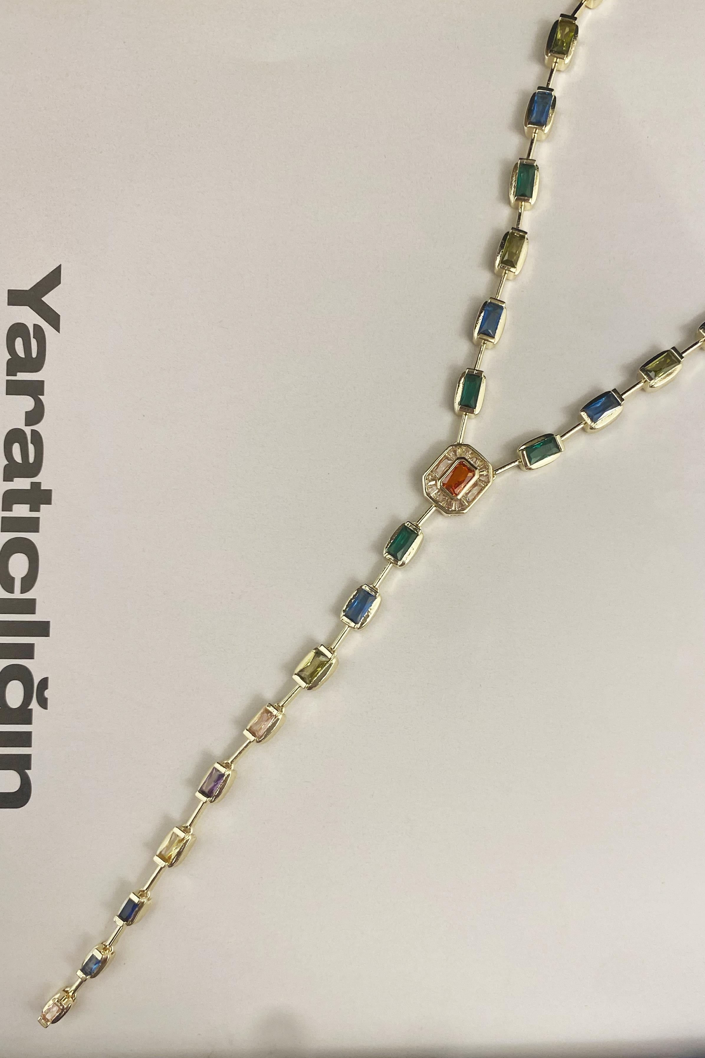 Renkli Taşlı Kolye