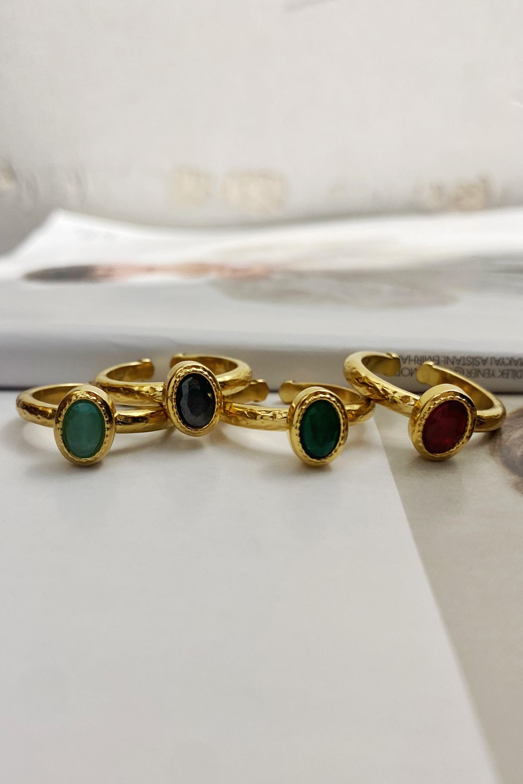 Renkli Taşlı Yüzük 