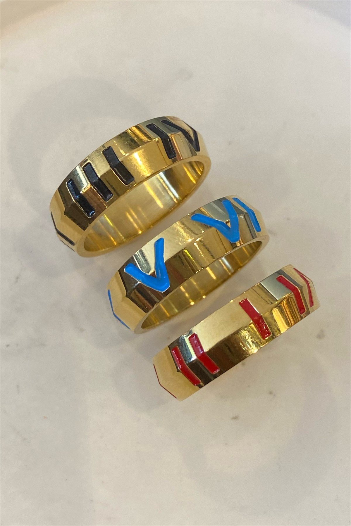 Roma Rakamlı Çelik Yüzük 