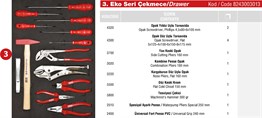 Takım Dolabı Eko Serisi Çekmece 3 | 8243003013 |  (T200065)