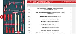 Takım Dolabı Pro Serisi Çekmece 6 | 8241006018 |  (T200019)