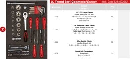 Takım Dolabı Trend Serisi Çekmece 2 | 8244002052 |  (T200071)