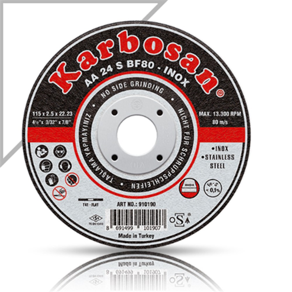 Paslanmaz (Inox) Kesme Diski Bombeli 115x2,5x22  (T516335)