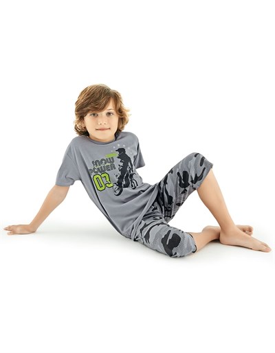 Donella Baskılı Erkek Çocuk Yazlık Pijama Takımı - 11561
