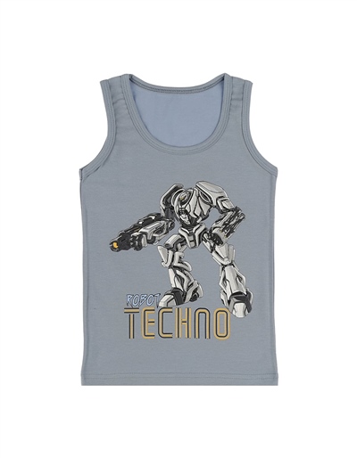 AtletDonellaDonella 5'li Techno Robot Baskılı Erkek Çocuk Atlet - 77711134HG