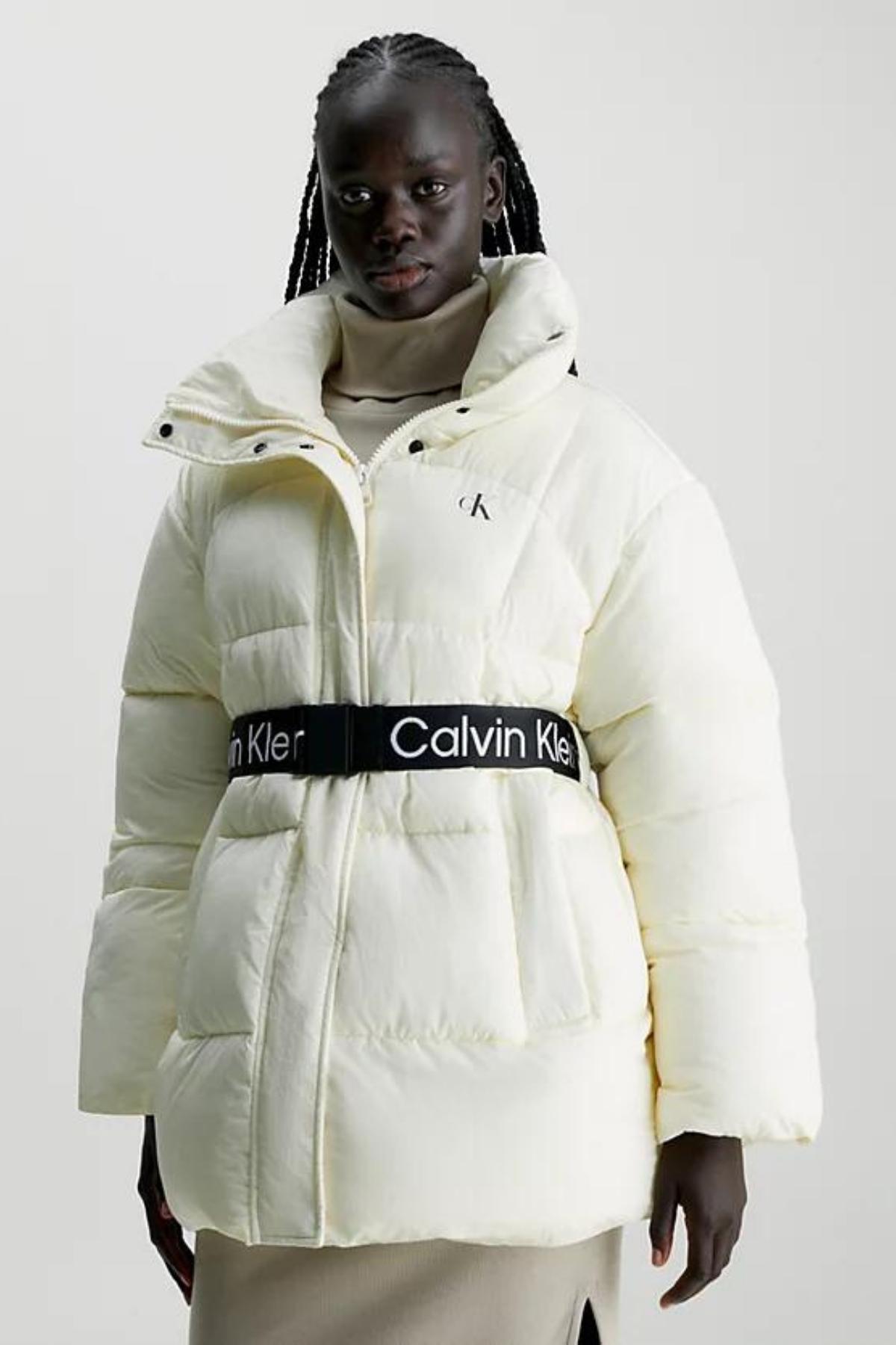 Calvin Klein Belted Long Puffer Jacket Kadın Mont