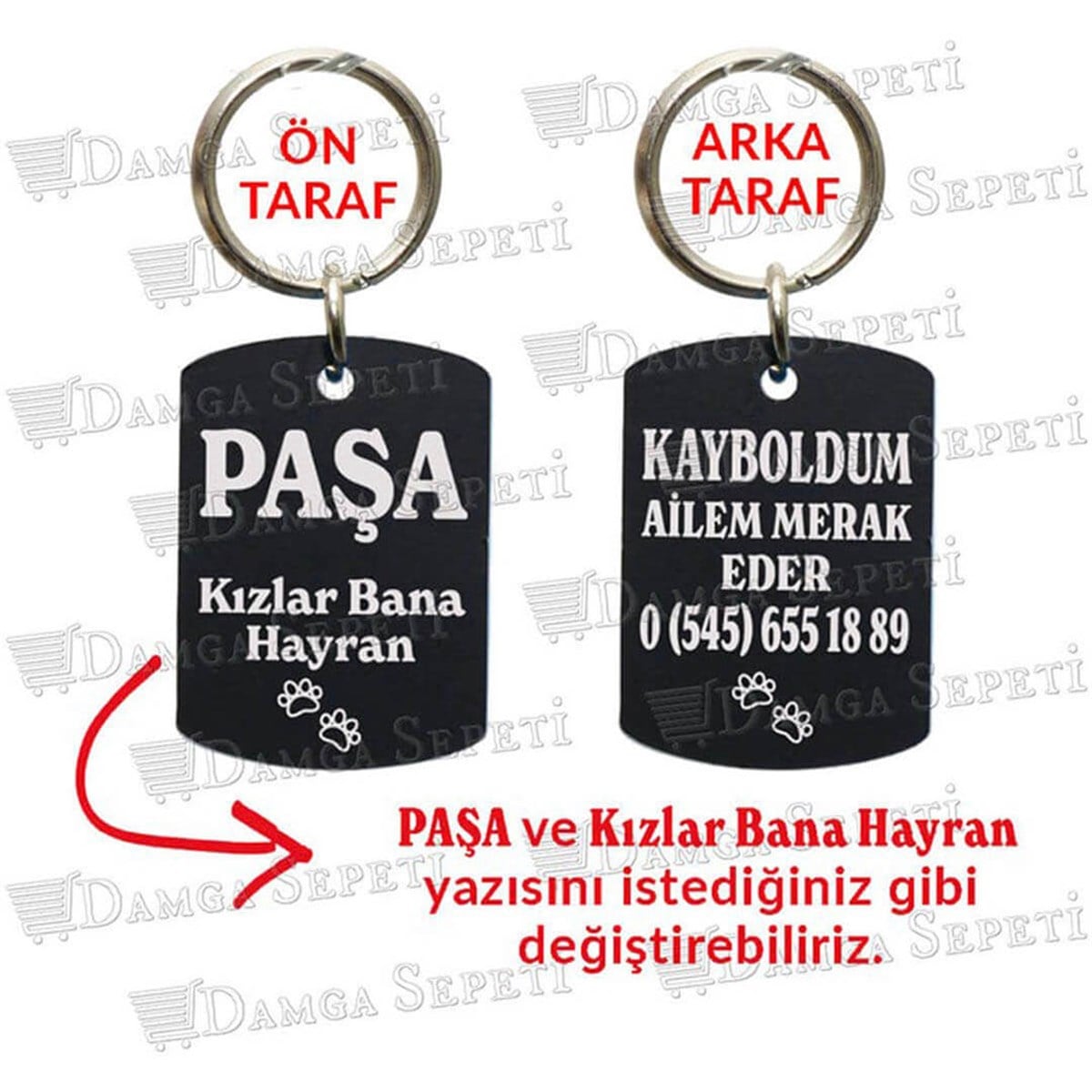 Metal Askeri Model Kedi & Köpek Künyesi