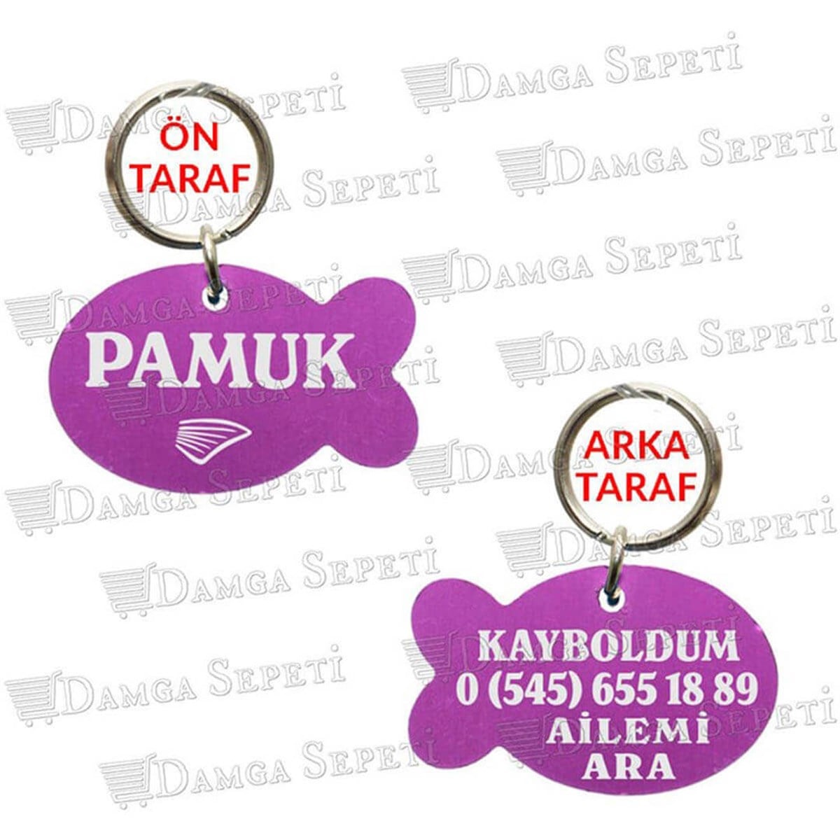 Metal Balık Model Kedi & Köpek Künyesi
