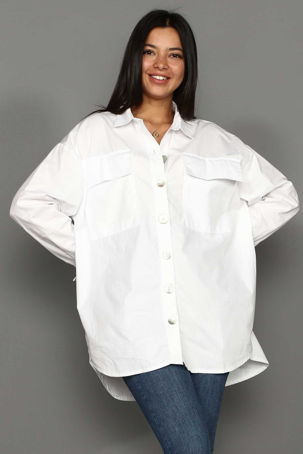 Beyaz Tasarım Gömlek & Tunik - Moda Kapımda İle Kapınızda!