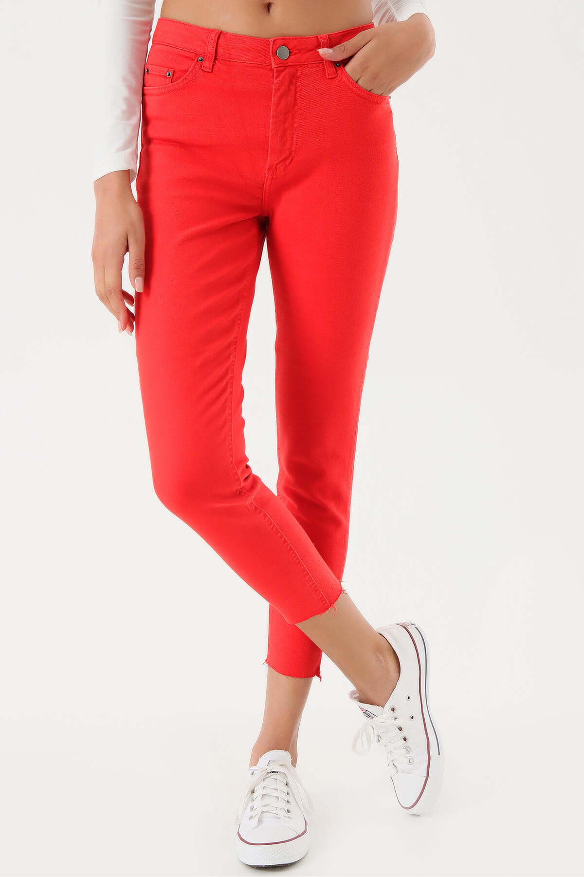 Kırmızı Skinny Jean Pantolon - Moda Kapımda İle Kapınızda!